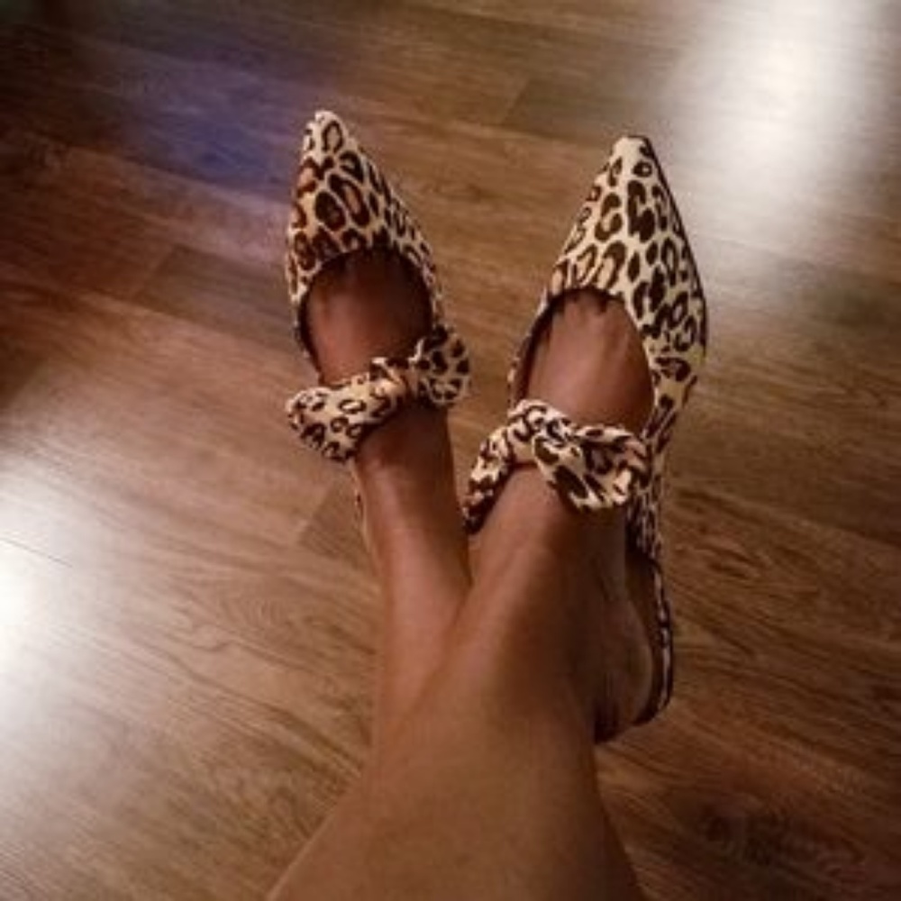 Navy Gingham Bow Tie Mules - Picture 4 of 4